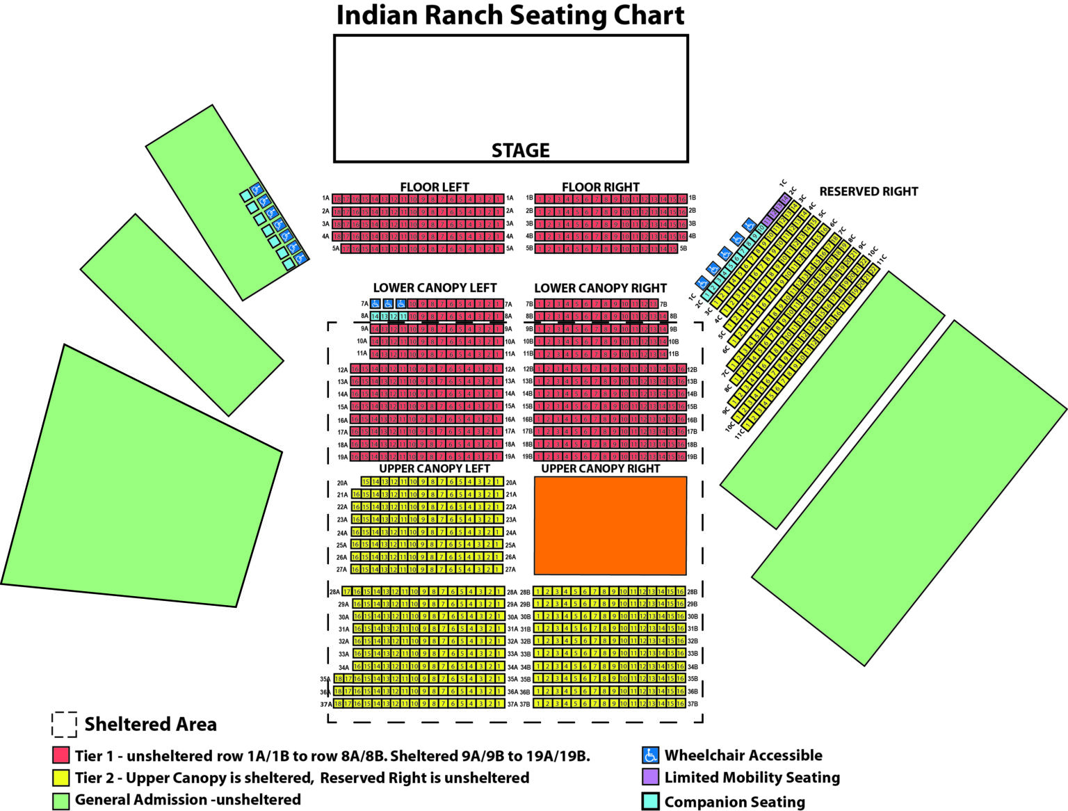 Seating Chart Indian Ranch